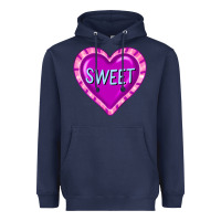 Navy valentine's day hearts Heavyweight Hoodie - FaDigitalArtStudio