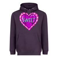 Plum valentine's day hearts Heavyweight Hoodie - FaDigitalArtStudio