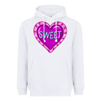 White valentine's day hearts Heavyweight Hoodie - FaDigitalArtStudio