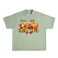 Oil Green happy fall y'all Urban Heavy Tee - LillyAllenDesigns