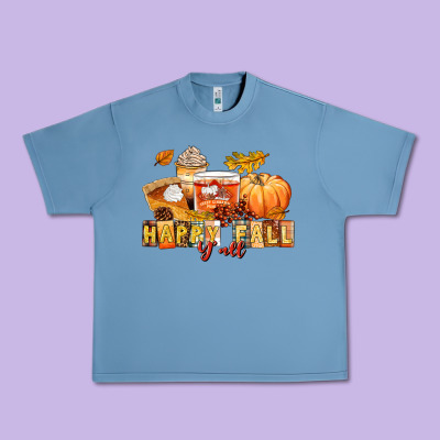 Happy Fall Y'all Urban Heavy Tee Designed By Lillyallendesigns