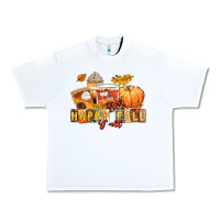 White happy fall y'all Urban Heavy Tee - LillyAllenDesigns