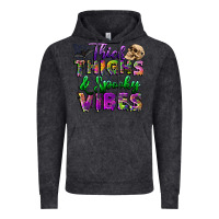 Vintage Black thick thighs and spooky vibes Vintage Hoodie - BundleAndBundleShop