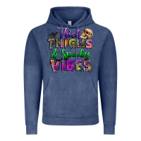 Vintage Denim thick thighs and spooky vibes Vintage Hoodie - BundleAndBundleShop