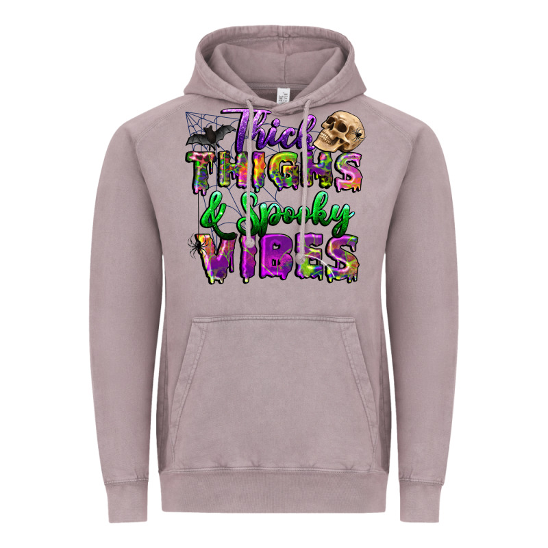Thick Thighs And Spooky Vibes Vintage Hoodie by BundleAndBundleShop | Teevron