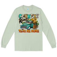 Matcha country roads take me home vintage truck Long Sleeve Tee - Jasminsmagicworld