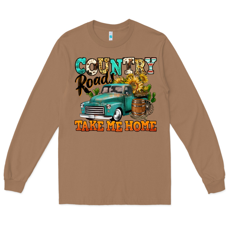 Country Roads Take Me Home Vintage Truck Long Sleeve Tee by Jasminsmagicworld | Teevron