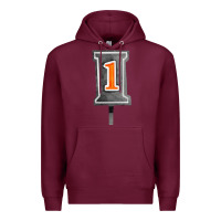 Burgundy marker 1 chain fa element Premium Hoodie - FaDigitalArtStudio