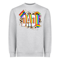 Heather Grey Dad Pride Heavyweight Sweatshirt - NancyCooperArtShop