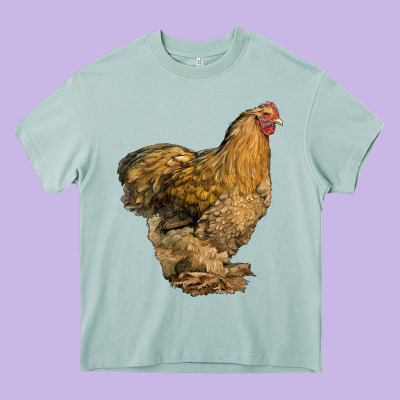 Cochin Chicken Heavy Core Tee Designed By Lillyallendesigns