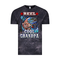 Cloud Black reel cool grandpa american flag bass Vintage Tee - LillyAllenDesigns