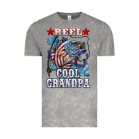 Cloud Rock reel cool grandpa american flag bass Vintage Tee - LillyAllenDesigns