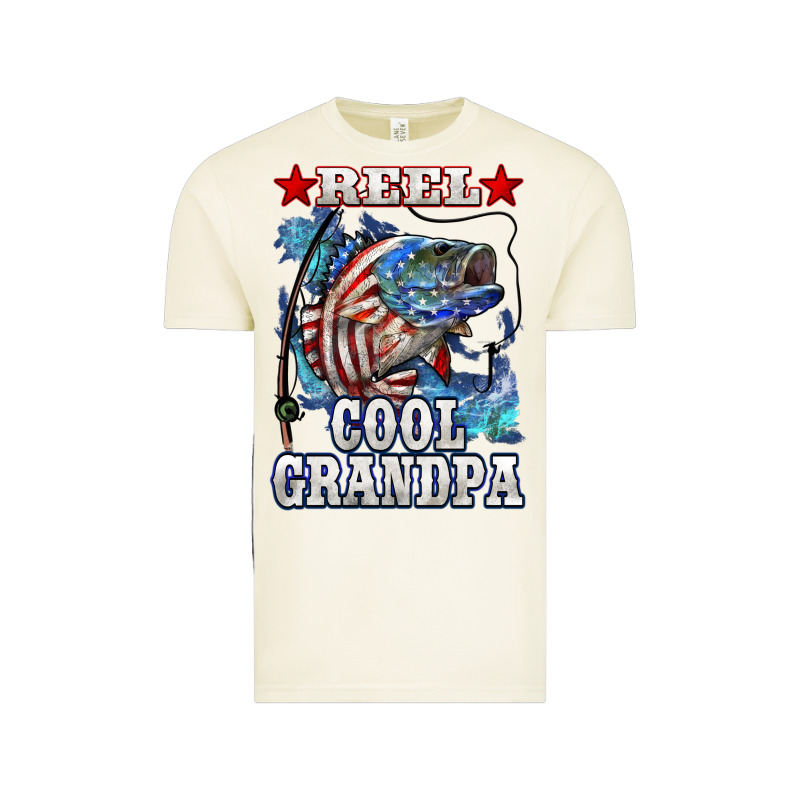 Reel Cool Grandpa American Flag Bass Vintage Tee by LillyAllenDesigns | Teevron