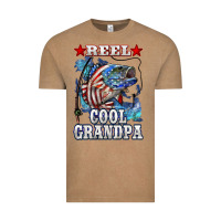 Vintage Coffee reel cool grandpa american flag bass Vintage Tee - LillyAllenDesigns