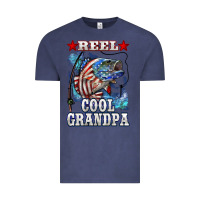 Vintage Denim reel cool grandpa american flag bass Vintage Tee - LillyAllenDesigns