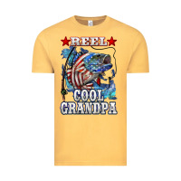 Vintage Mustard reel cool grandpa american flag bass Vintage Tee - LillyAllenDesigns