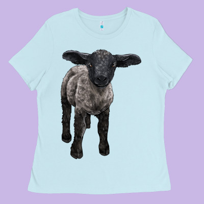Suffolk Baby Sheep Ladies Tee Designed By Lillyallendesigns