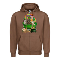Chestnut St. Patrick's Day animal truck Zipper Hoodie - CowGirlArtShop