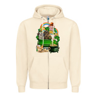 Sandshell St. Patrick's Day animal truck Zipper Hoodie - CowGirlArtShop