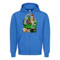 True Royal St. Patrick's Day animal truck Zipper Hoodie - CowGirlArtShop