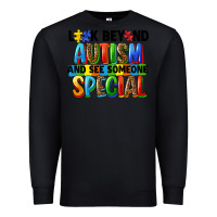 Black look beyond autism and see someone special Premium Sweatshirt - FaDigitalArtStudio