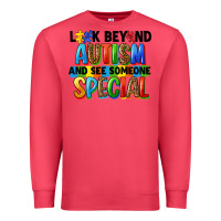 Cardinal look beyond autism and see someone special Premium Sweatshirt - FaDigitalArtStudio
