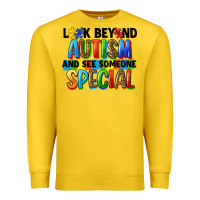 Lemon look beyond autism and see someone special Premium Sweatshirt - FaDigitalArtStudio