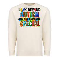 Sandshell look beyond autism and see someone special Premium Sweatshirt - FaDigitalArtStudio