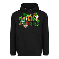 Black lucky teacher St. Patricks Day Heavyweight Hoodie - FaDigitalArtStudio