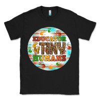 Black educator of tiny humans round earring Classic Tee - BundleAndBundleShop