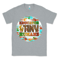 Heather Grey educator of tiny humans round earring Classic Tee - BundleAndBundleShop