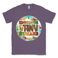 Lavender educator of tiny humans round earring Classic Tee - BundleAndBundleShop