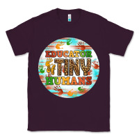 Plum educator of tiny humans round earring Classic Tee - BundleAndBundleShop