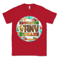 Red educator of tiny humans round earring Classic Tee - BundleAndBundleShop