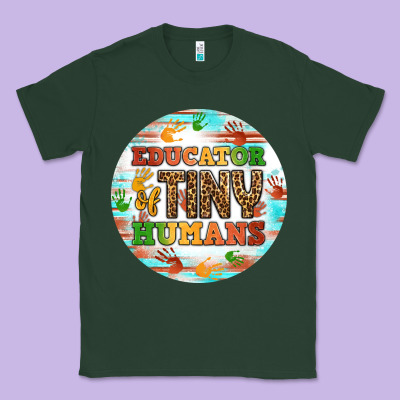 Educator Of Tiny Humans Round Earring Classic Tee Designed By Bundleandbundleshop