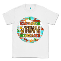 White educator of tiny humans round earring Classic Tee - BundleAndBundleShop