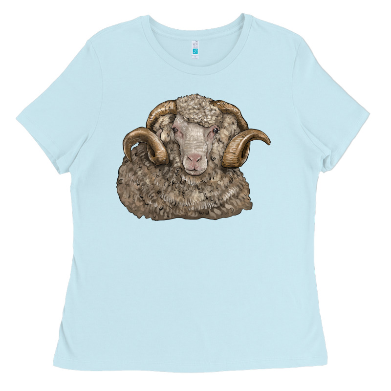 Merino Wool Sheep Head Ladies Tee by LillyAllenDesigns | Teevron