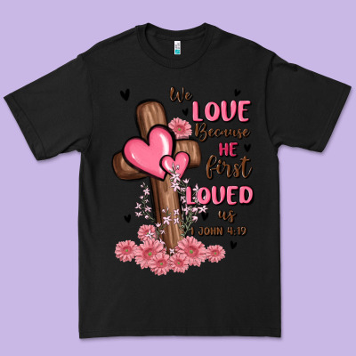 Valentine Cross Premium Tee Designed By Maliassmallbusiness