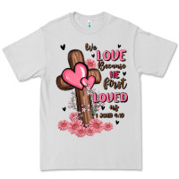 Dove Grey valentine cross Premium Tee - MaliasSmallBusiness