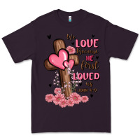 Plum valentine cross Premium Tee - MaliasSmallBusiness