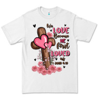 White valentine cross Premium Tee - MaliasSmallBusiness