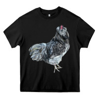Black Ameraucana Rooster Heavy Core Tee - LillyAllenDesigns