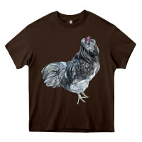 Chocolate Brown Ameraucana Rooster Heavy Core Tee - LillyAllenDesigns