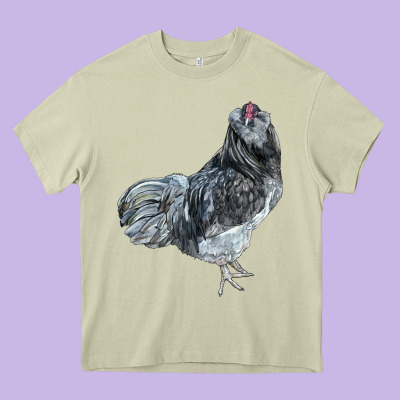 Ameraucana Rooster Heavy Core Tee Designed By Lillyallendesigns