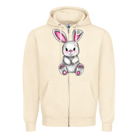 Sandshell Cute bunny Easter Zipper Hoodie - CowGirlArtShop