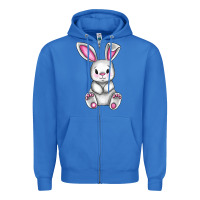 True Royal Cute bunny Easter Zipper Hoodie - CowGirlArtShop