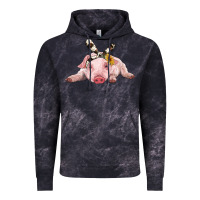 Cloud Black baby pig with cowhide ribbon Vintage Hoodie - RanaPortraitStore