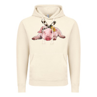 Vintage Artic baby pig with cowhide ribbon Vintage Hoodie - RanaPortraitStore