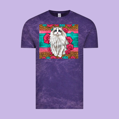 Western Ragdoll Cat Vintage Tee Designed By Lillyallendesigns