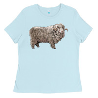 Baby Blue rambouillet sheep Ladies Tee - LillyAllenDesigns